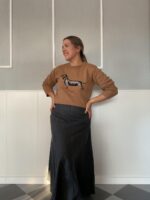 Jersey de punto con perro salchicha