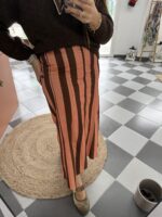 Falda rayas marrón y naranja - Imagen 4