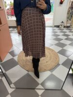 Falda midi de cuadros - Imagen 2