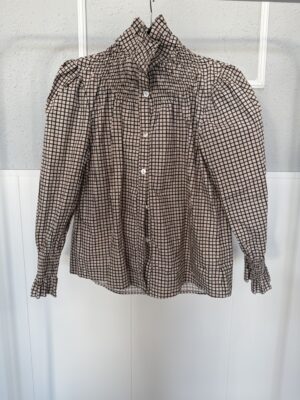 Camisa cuadros cuello subido