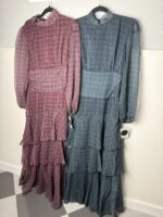 Vestido gasa volantes