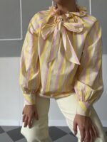 Blusa rayas cuello subido - Imagen 4