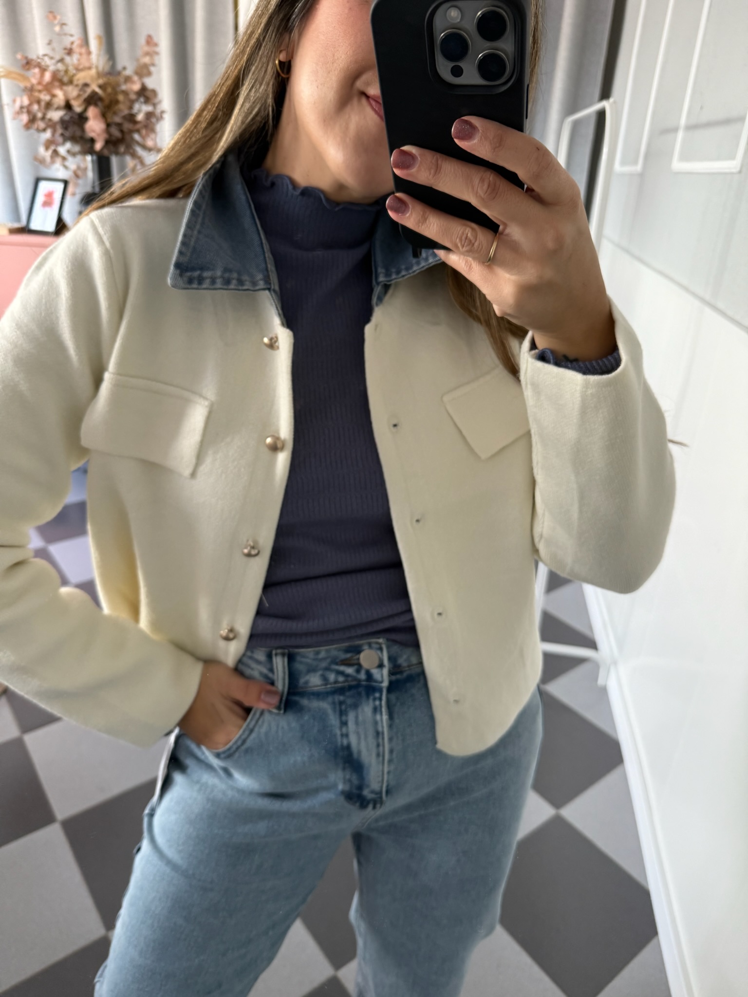 IMG_4635 Cárdigan cuello vaquero - Imagen 1