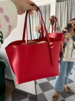 Bolso de piel rojo - Imagen 2