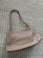 Bolso de piel trenzado taupe