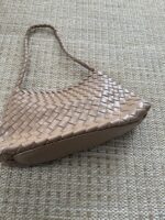 Bolso de piel trenzado taupe - Imagen 3