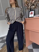 Pantalón de pinzas marino