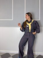 Pantalón tejano cuadros