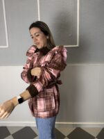 Gabardina corta cuadros - Imagen 3