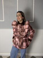 Gabardina corta cuadros - Imagen 5