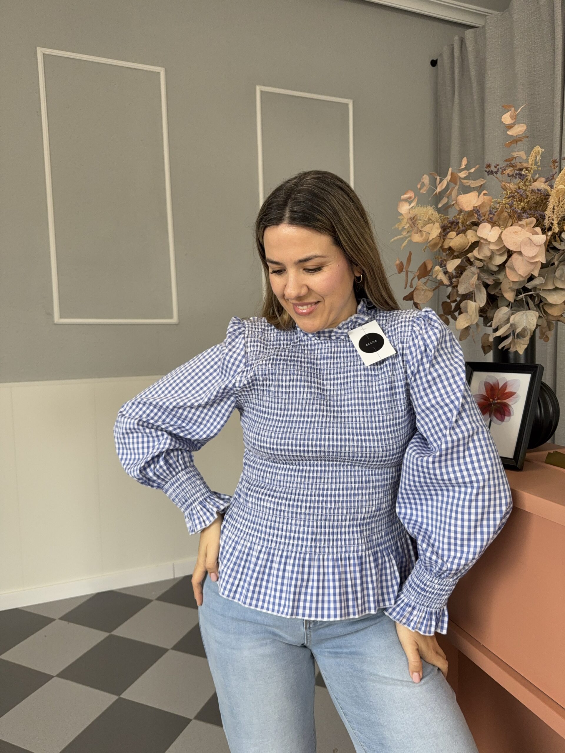 img_5632-2 Blusa fruncida vichy - Imagen 1