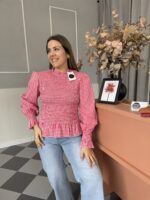 Blusa fruncida vichy - Imagen 5