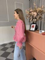 Blusa fruncida vichy - Imagen 6