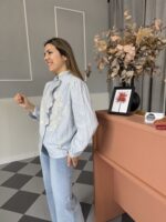 Camisa rayas bordada - Imagen 3