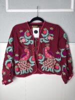 Chaqueta india burdeos