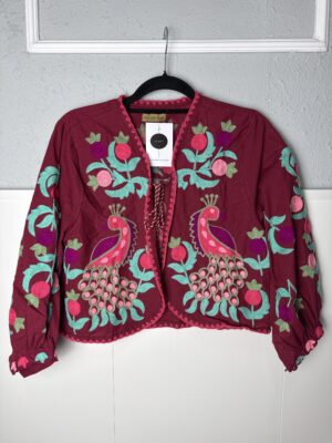 Chaqueta india burdeos