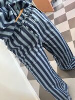 Pantalón rayas cintura engomada