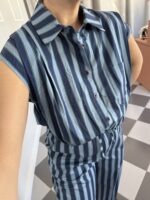 Camisa recogida rayas - Imagen 2
