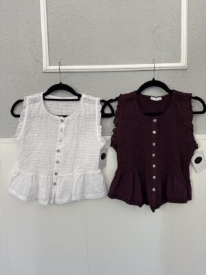 Blusa engomada con volante