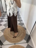 Falda midi satinada - Imagen 3