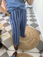 Pantalón lino rayas - Imagen 3