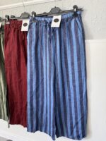 Pantalón lino rayas - Imagen 6