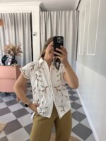 Camisa bordada flores - Imagen 3