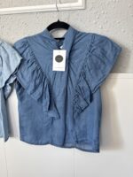 Blusa vaquera cruzada - Imagen 2