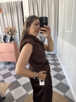 Blusa satén cruzada - Imagen 3
