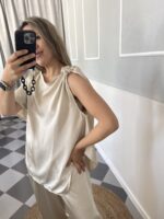 Blusa asimétrica satén