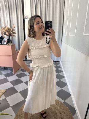 Vestido cuerpo fruncido