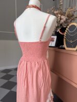 Vestido algodón tira bordada - Imagen 4