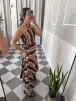 Vestido rayas y volantes