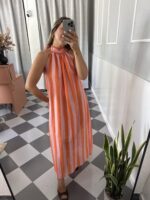 Vestido halter rayas - Imagen 4