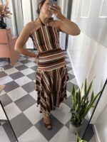 Vestido rayas y volantes - Imagen 4