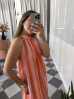 Vestido halter rayas - Imagen 3