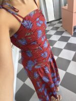 Vestido flores fruncido - Imagen 4