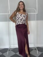 Falda pareo satinada