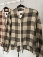 Chaqueta fina tipo bomber cuadros - Imagen 3