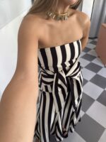 Vestido rayas fajín