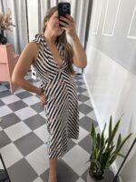 Vestido rayas palmeras