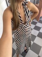 Vestido rayas palmeras - Imagen 4
