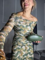 Vestido estampado tul