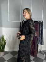 Vestido flores terciopelo - Imagen 3