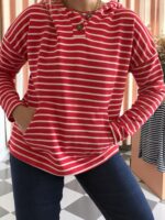 Sudadera rayas roja - Imagen 3