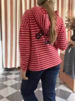 Sudadera rayas roja