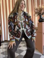 Chaqueta punto estampada